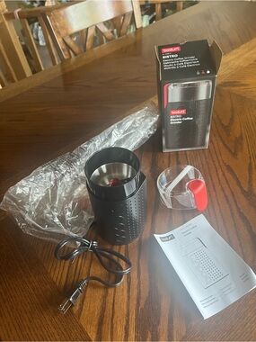 Bodum Black and Red Bistro Electric Coffee Grinder